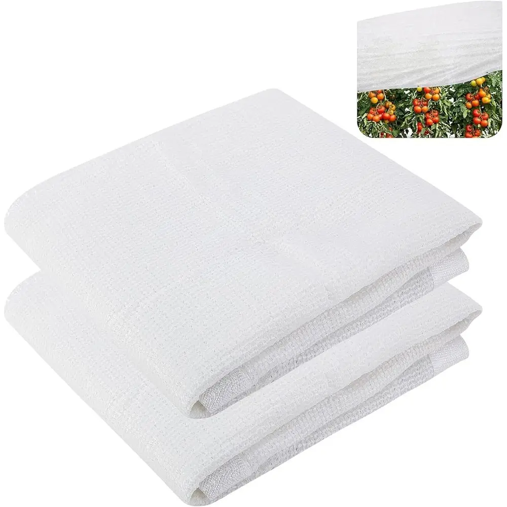 

2 Pack 9.9 x 6.6 t Plant Sun Shade Cloth, 60% White Plant Sun Shade Net with Reinorced Grommets, Garden Sunshade Cover Cloth or