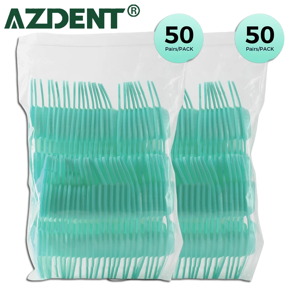 

100 пар AZDENT стоматологических одноразовых лотков из фторидной пены с наконечниками ирригационных игл, стоматологические материалы, лабораторные инструменты S, M, L