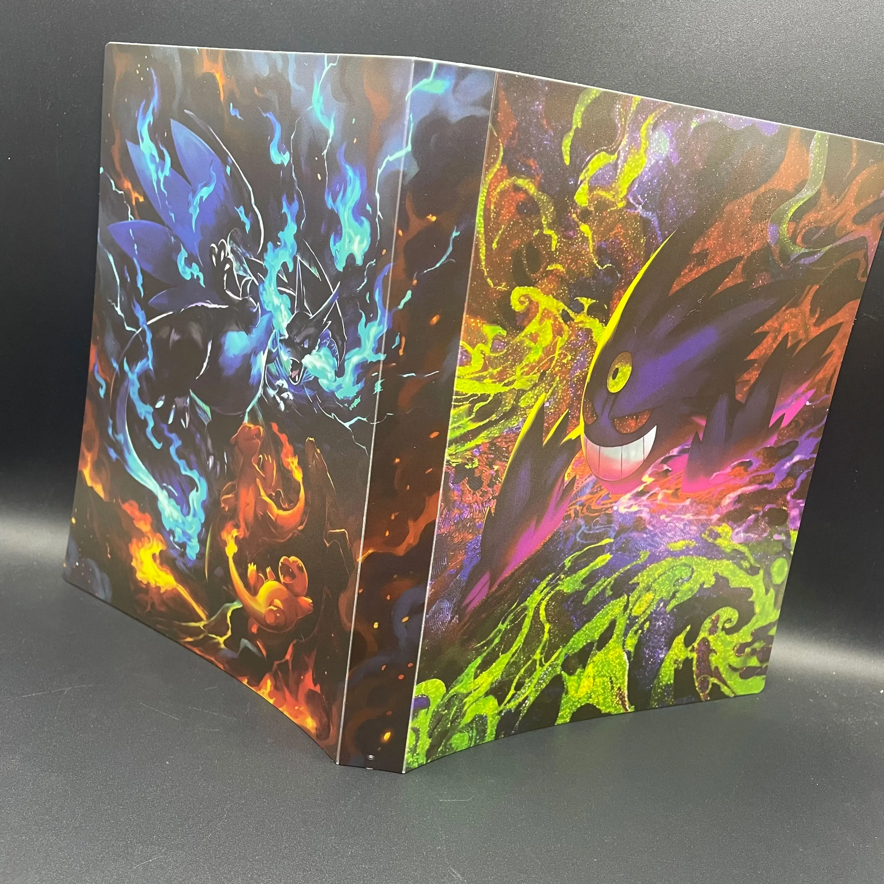 Anime PTCG Gengar Charizard Collectible Card Album Can Hold 240 Pcs Card Matte Touch Shell A Gift for Trading Card Collectors