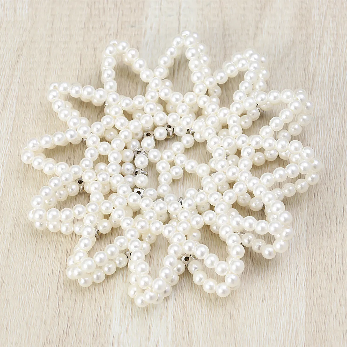 

Pearl Hair Snood Elastic Crochet Hairnet for Dancing Performing Gymnastics Sports Bun Styling Classy Formal Look Summer Coolness