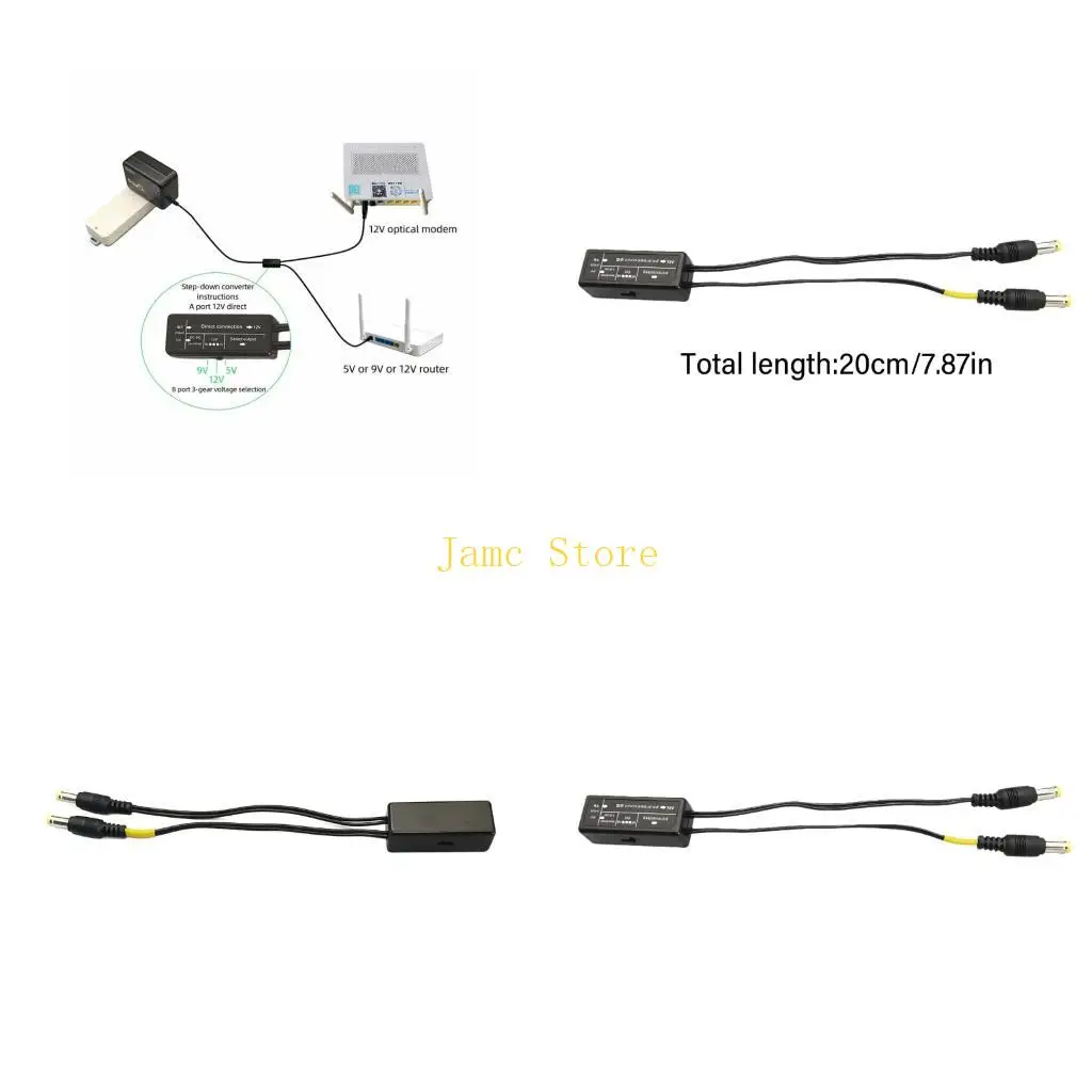 LX0B DC5521 Power Split Cable for Home Equipment and Home Wiring Use Indoors