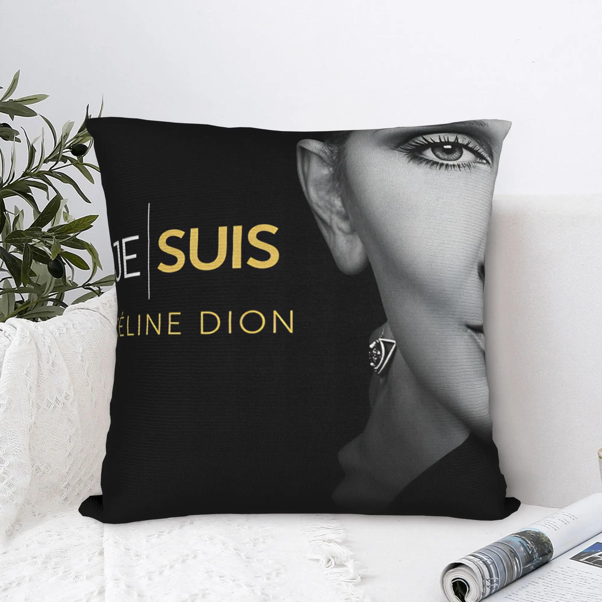 Celines Dions Paris 2026 Pillow Case  Comfy Pillow Cover Vintage Pillowcases For Living Room Chair