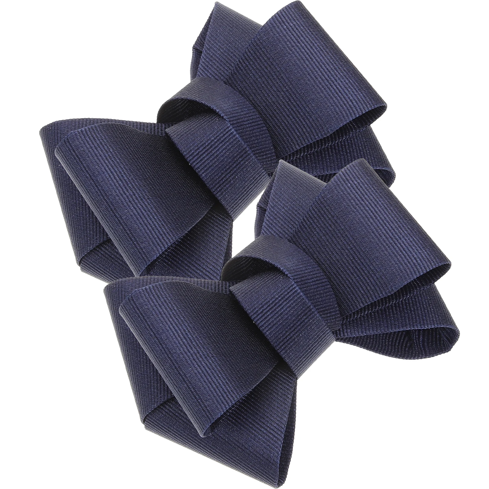 

1pcs 1 Pair Classic Fashion Ribbed Bow Shoe Clips For Pumps In Navy Blue Decorative Accessories Reusable Wedding Prom Gifts