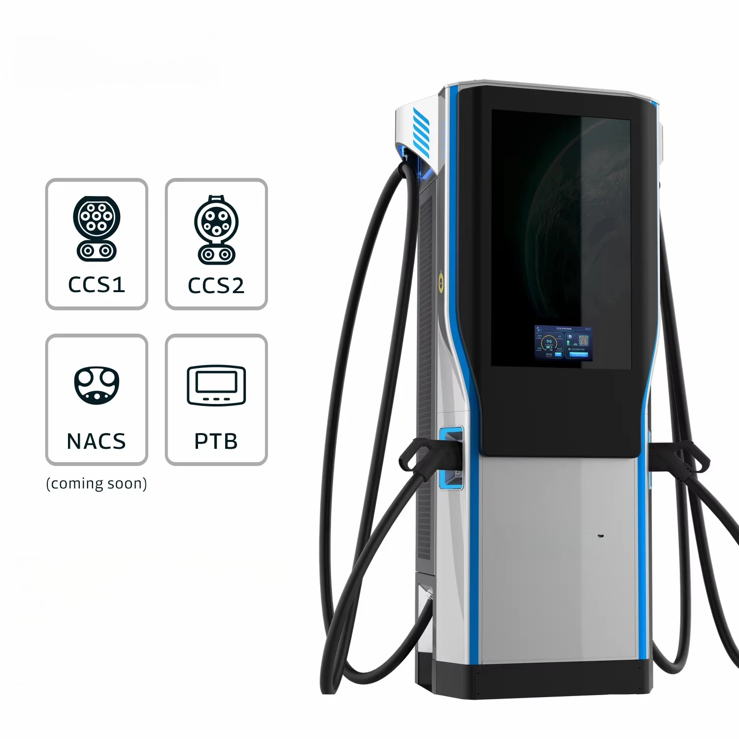 INJET IP54 EV Charger 60kW 120kW 180kW 240kW DC Fast Charger EV CCS2 DC Charging Pile Electric Vehicle Car Charging Station