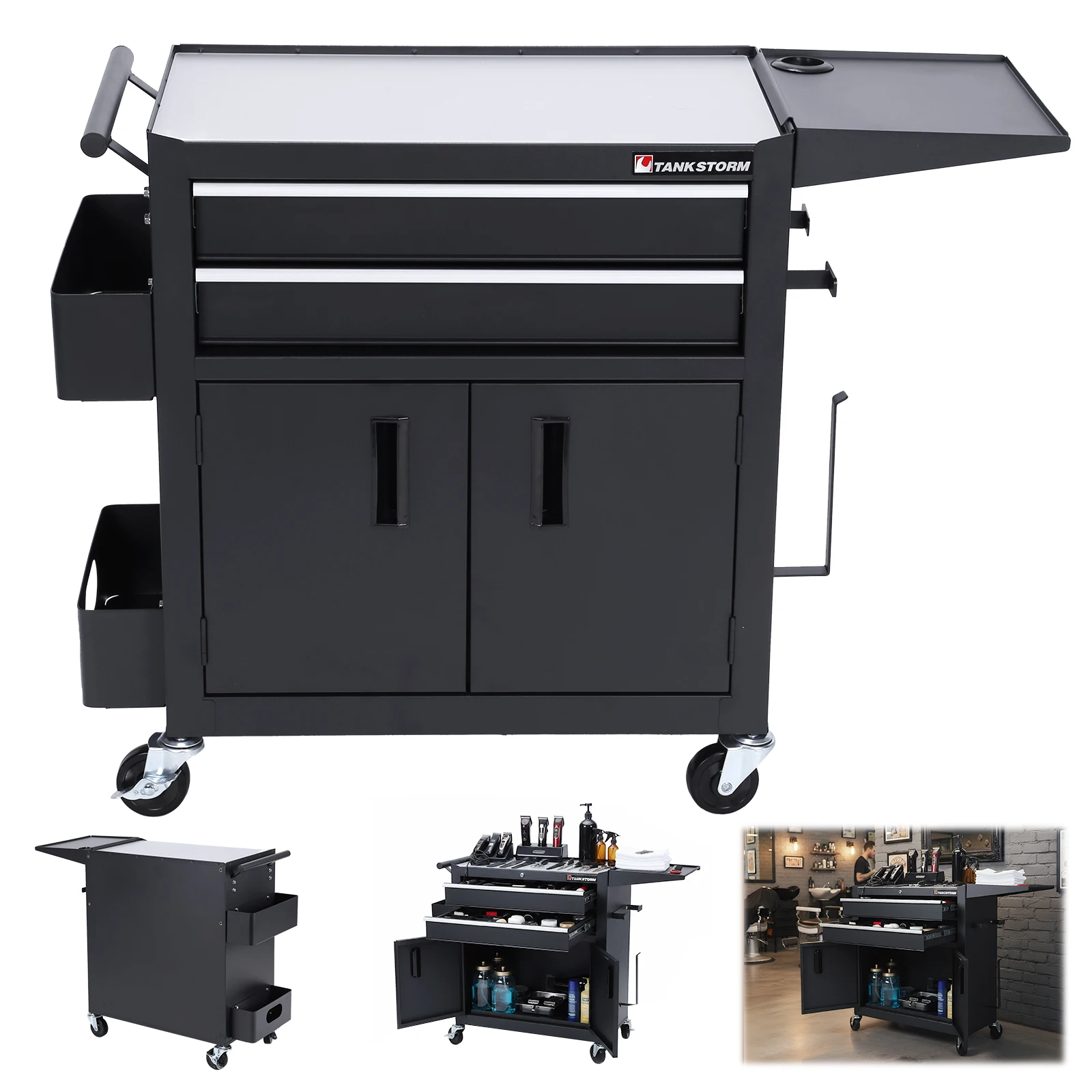 

Многофункциональная тележка с ящиками, профессиональная передвижная тележка для тату-салонов, водонепроницаемое универсальное оборудование для парикмахерских и салонов красоты