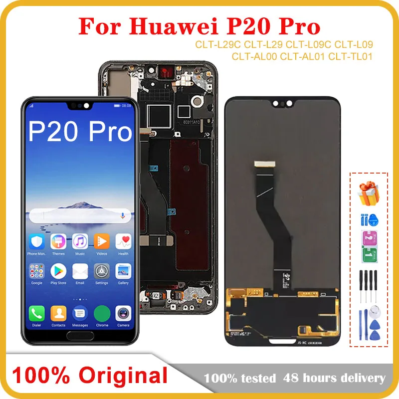 

6,1-дюймовый OLED-дисплей для мобильного телефона Huawei P20 Pro, ЖК-экран в сборе, сенсорный экран, замена ЖК-панели