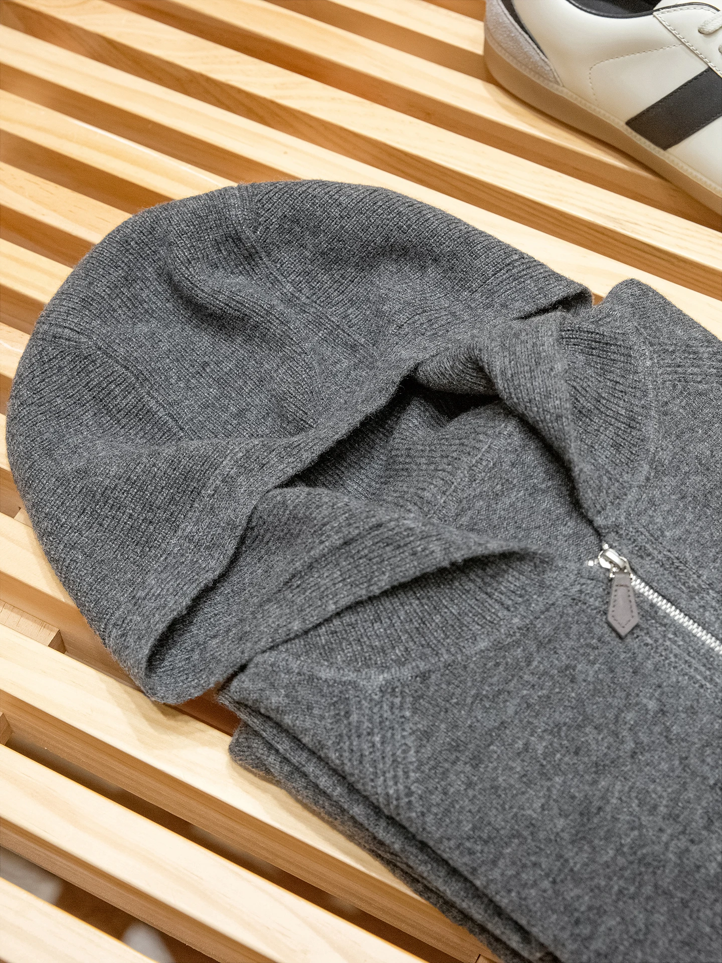 Men's Knitted Zipper Hat Sweater 00 Wool Original Version 2400 LP Edition Fine Gauge Youth Commute Long Sve Hoodie