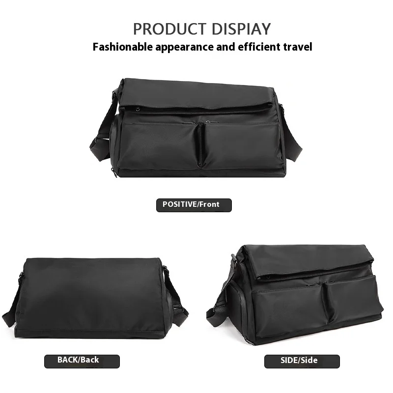 Men's Multi-Function Crossbody Duffle Bag - Sport & Business Travel Pack with Detachable Shoulder Strap