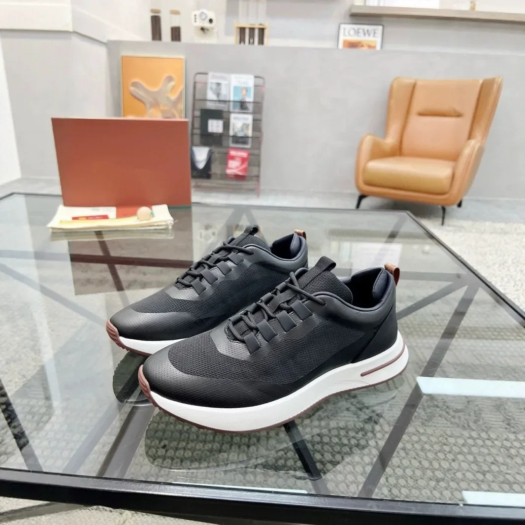 جديد جلد طبيعي تنفس شبكة احذية الجري في الهواء الطلق للرجال، أحذية رياضية كاجوال مريحة مع الأربطة للاستخدام #2