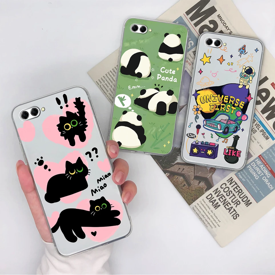 Etui na telefon Huawei Nova 2 2Plus 2s Cute Pink Bow Silicone Soft Clear TPU Shell For Nova2 Plus Coque Nova2s Funda Carcas