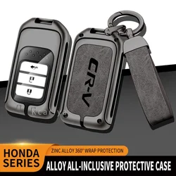 Zinc Alloy Car Key Case For Honda CRV Remote Control Protector For Honda CR V Special Key Cover Car Keychain Car Accessories