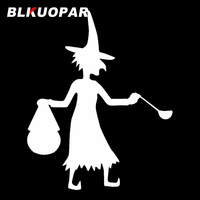 BLKUOPAR الساحرة صورة ظلية سيارة ملصق مضحك للماء ملصق شخصية الثلاجة الكمبيوتر المحمول الزجاج الأمامي باب السيارة حامي