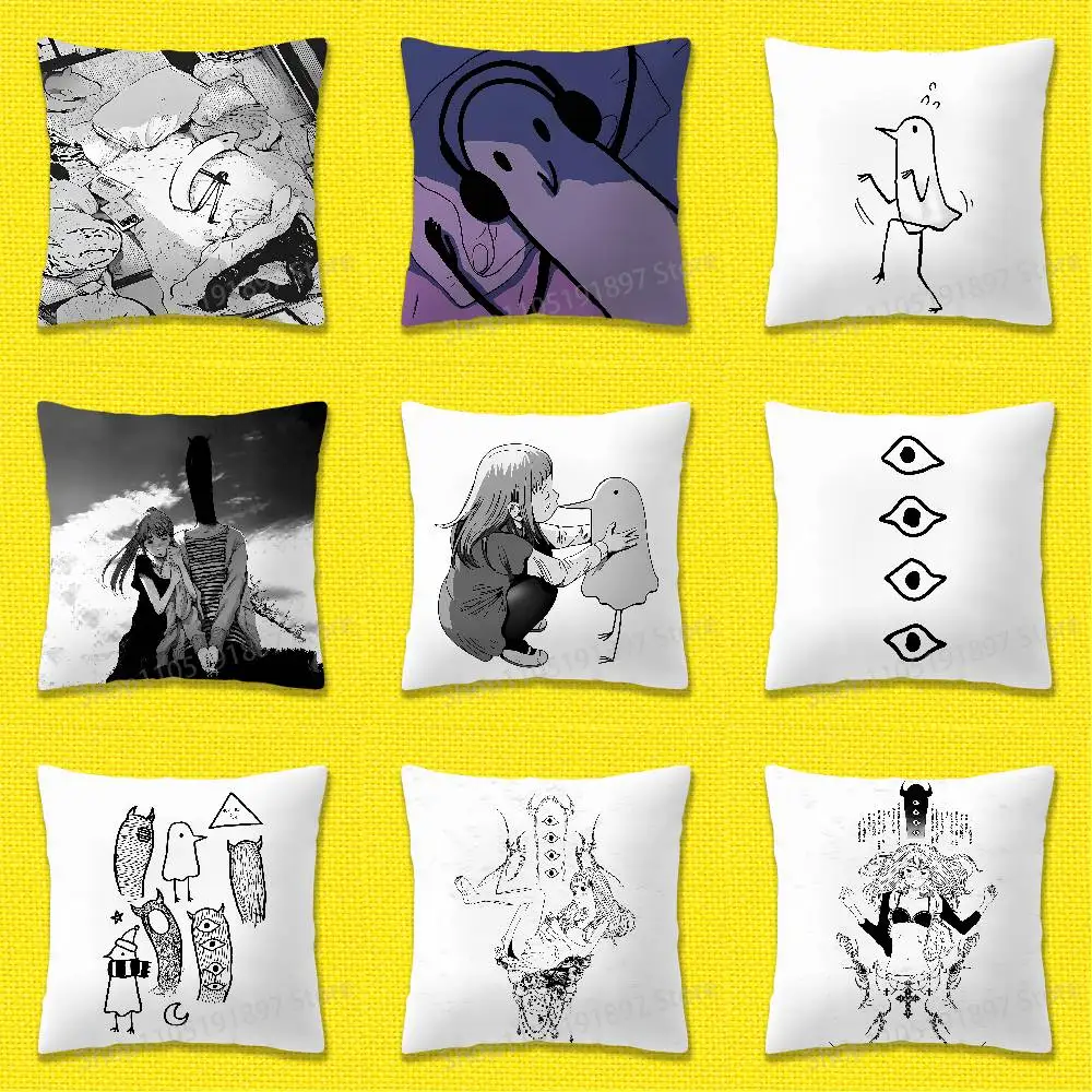 

Goodnight Oyasumi Punpun Throw Pillow Case For 55x55cm 40x40cm 45x45cm 50x50cm 30x30cm Square Office Pillowship Cover