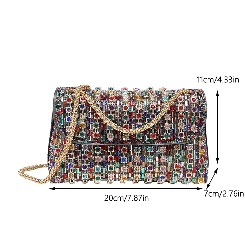 JIOMAY Fashion Bag for Party Women Elegant And Versatile Rhinestone Purse Luxury Designer Handbags High Quality 2024 Tote Bag