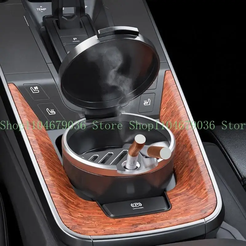652F Versatile Car Ashtray with Lid Compact Car Ashtray with Cover for Car & Trucks