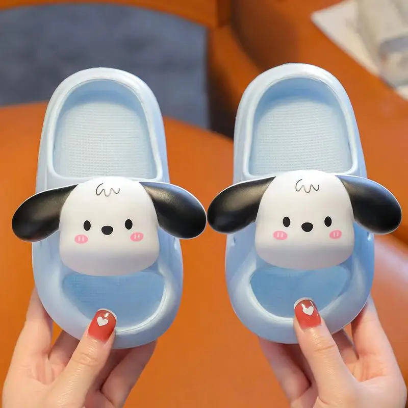 Children's Baotou Hollow Cartoon Slippers, Meninos, Meninas Soft Sole, Antiderrapante, Casa, Ao ar livre, Novo, Verão, Frete Grátis