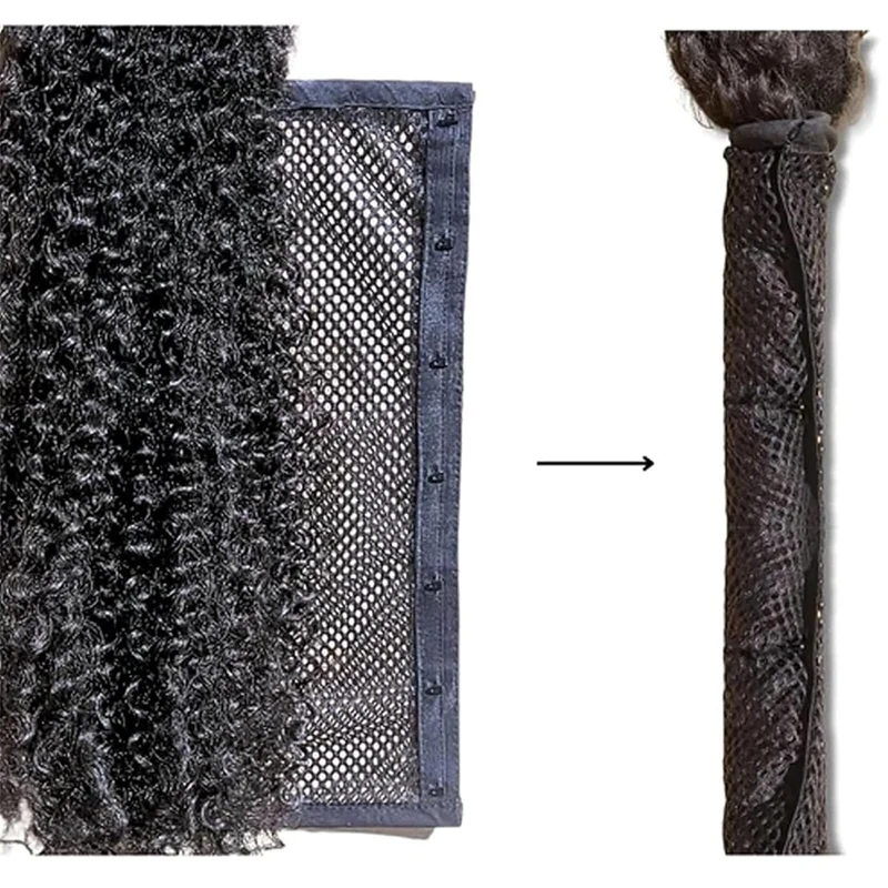 طول ن قفل الشعر ، حلقة الشباك ، التفاف شبكة ، منع الانكماش ، دائم ، 4 من ، نقالة ، 7 "، 13"