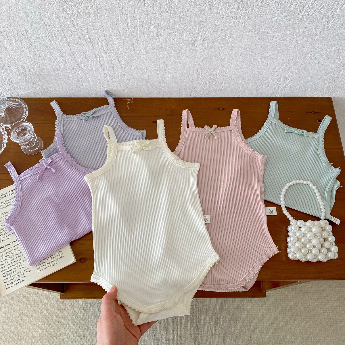 Summer Baby Romper Sleevelees Plain Color Newborn Bodysuit Boys Girls Jumpsuit 0-24 Months Baby Clothes