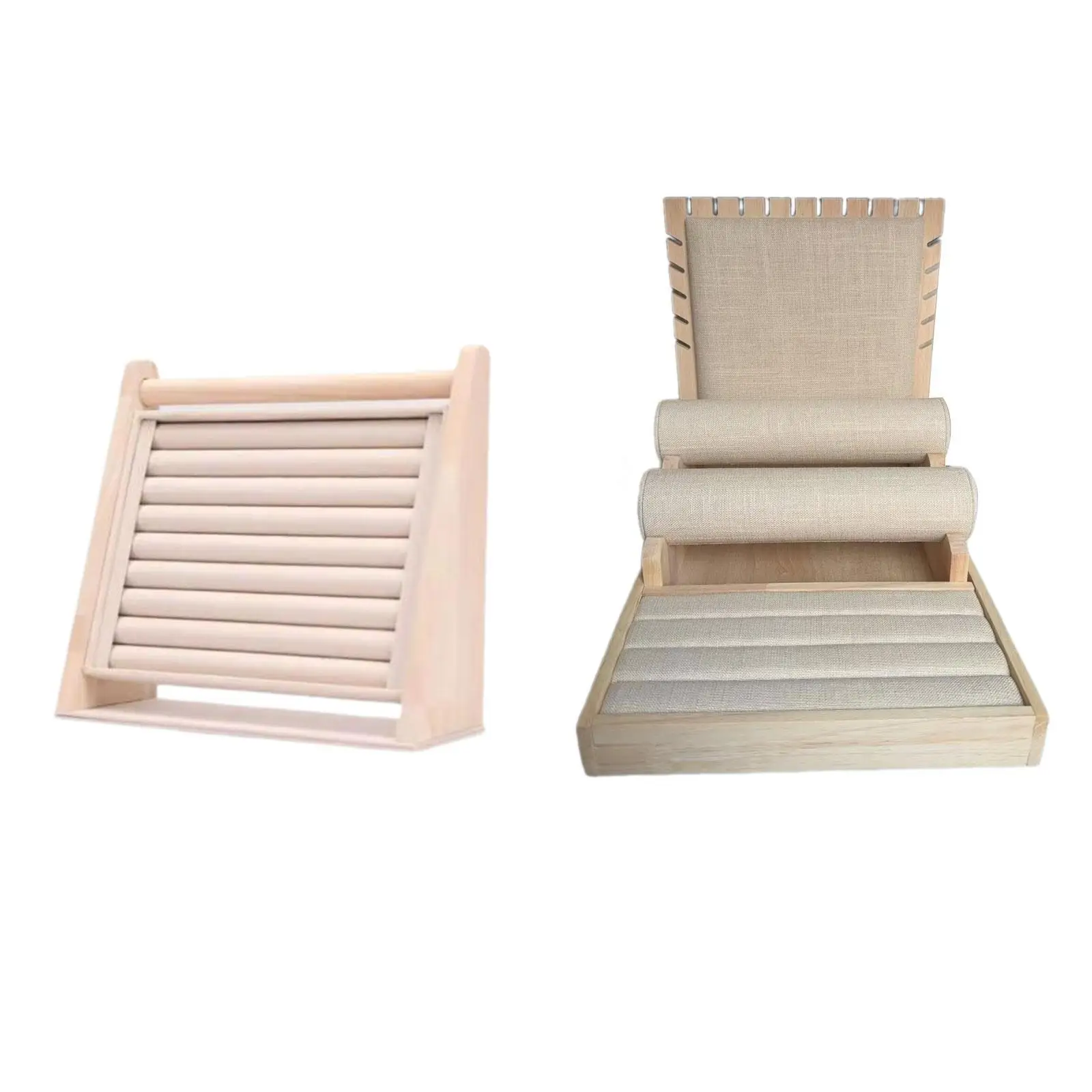 

Wood Jewelry Storage Stand Display Stand Fashion Jewelry Organizer Display Board Rack for Cabinet Jewelry Counter Rings