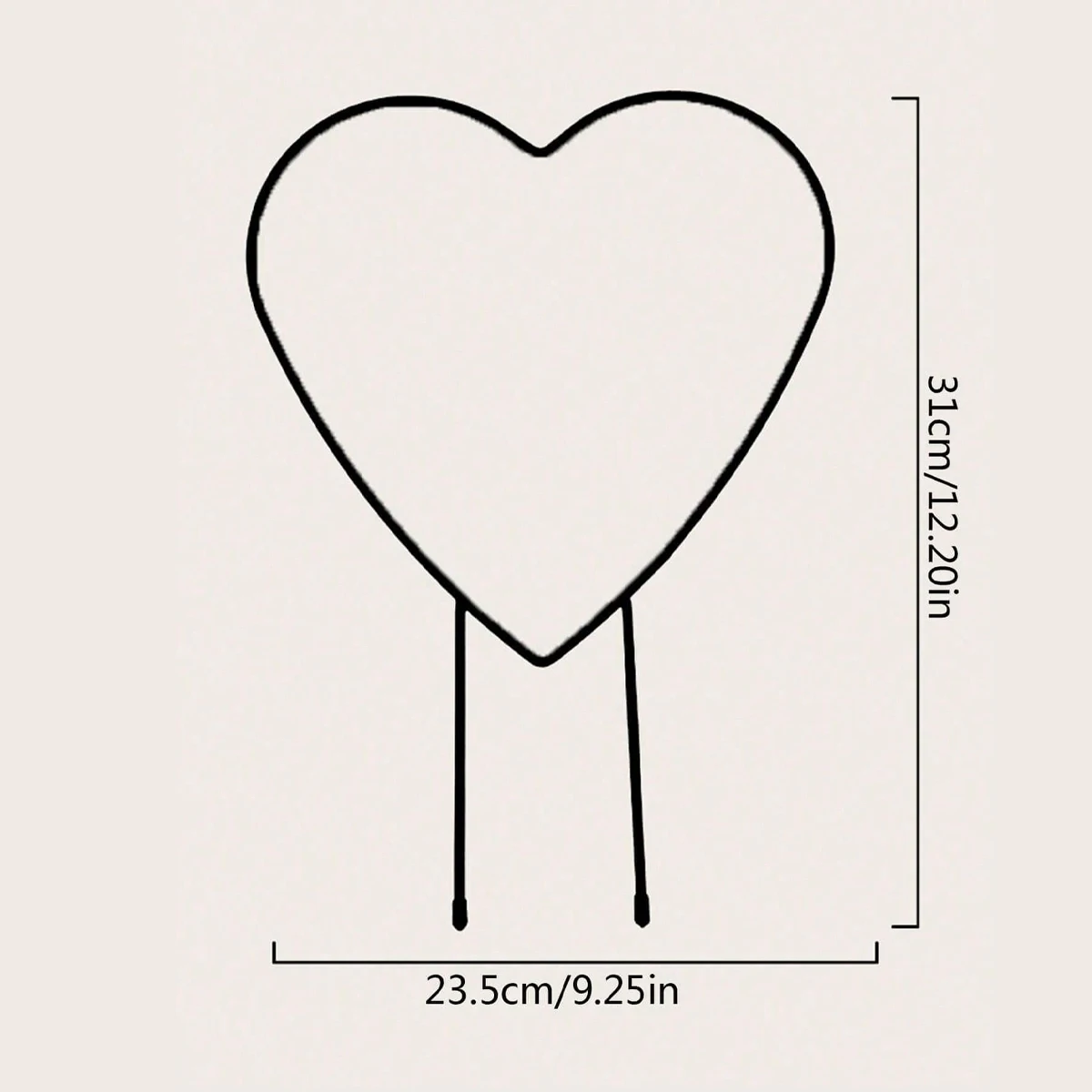 1pc metal heart-shaped garden frame, vine climbing bracket, flowers and plants, lawn care accessories
