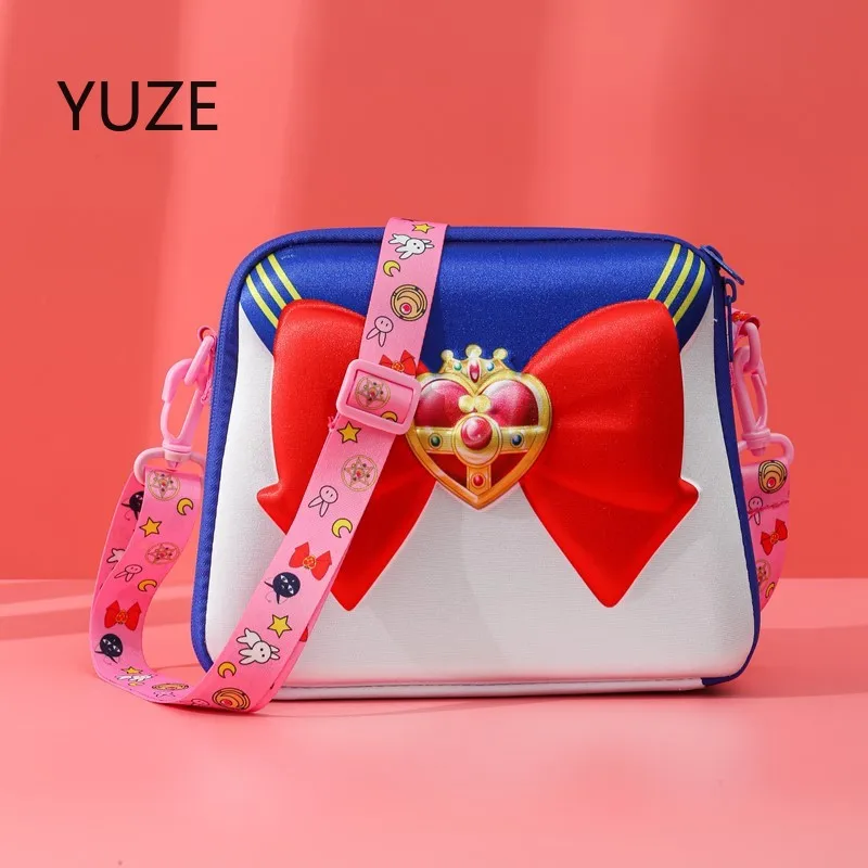 Borsa per il trucco Cartoon Sailor Moon 3D Stereo Net Celebrity Messenger Bag borsa a tracolla di grande capacità per studenti