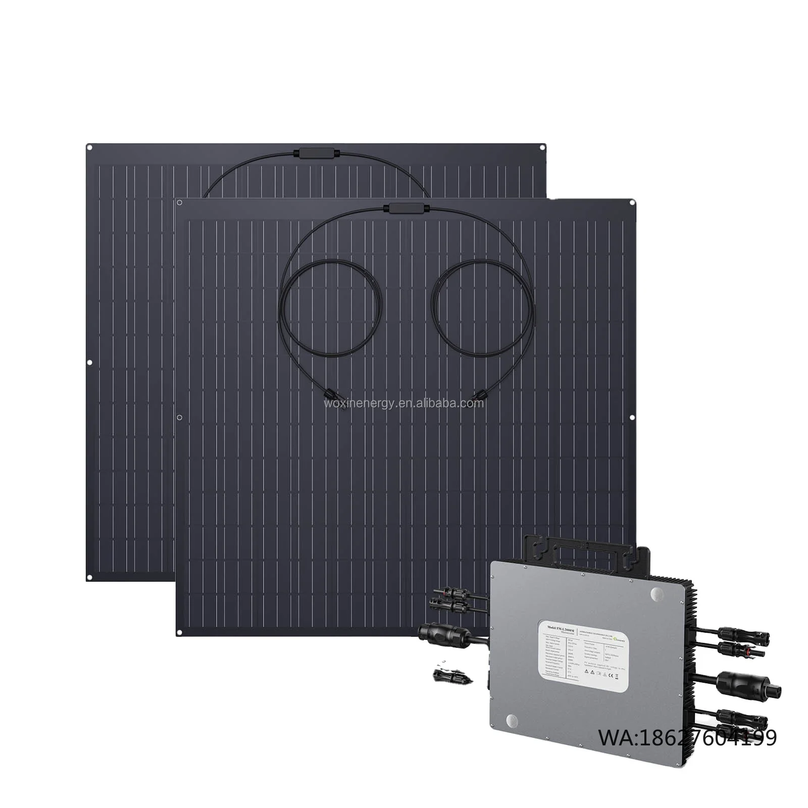 

Stackable Micro Inverter 2pcs 240W Flexible Solar Panel Balcony Solar Panel 2000W Grid Tie PV System | 4 MPPT Trackers