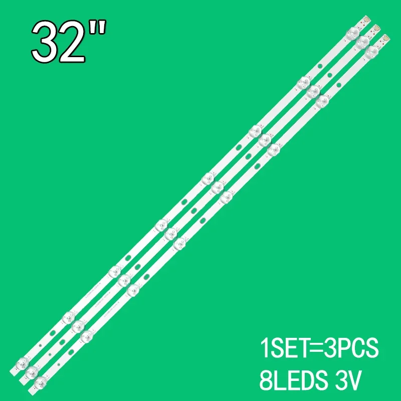 Tira de luz de fundo LED, 8 lâmpadas para 32 ", RCA, RT3205, A1701, LED7320, RT3205, 607mm