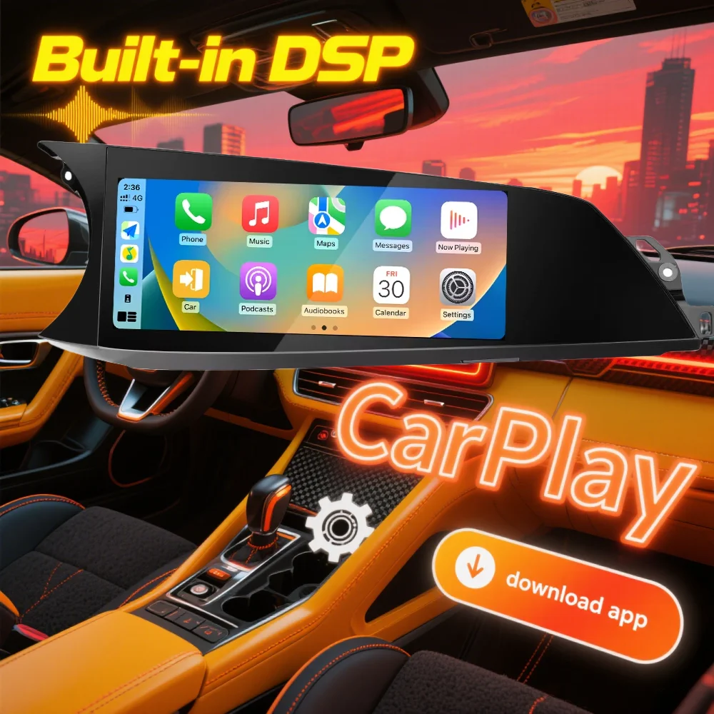 For Alfa Romeo Giulia 2015-2020 Carplay Android AUTO Multimedia Video Player Co-pilot Passengers Display Car GPS Navigation