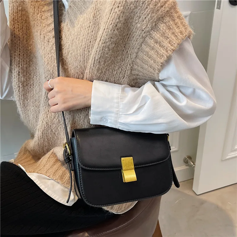 Burminsa 3 Layers Box Small Shoulder Crossbody Bags For Women 2023 Trend Luxury Designer PU Leather Ladies Handbags And Purses