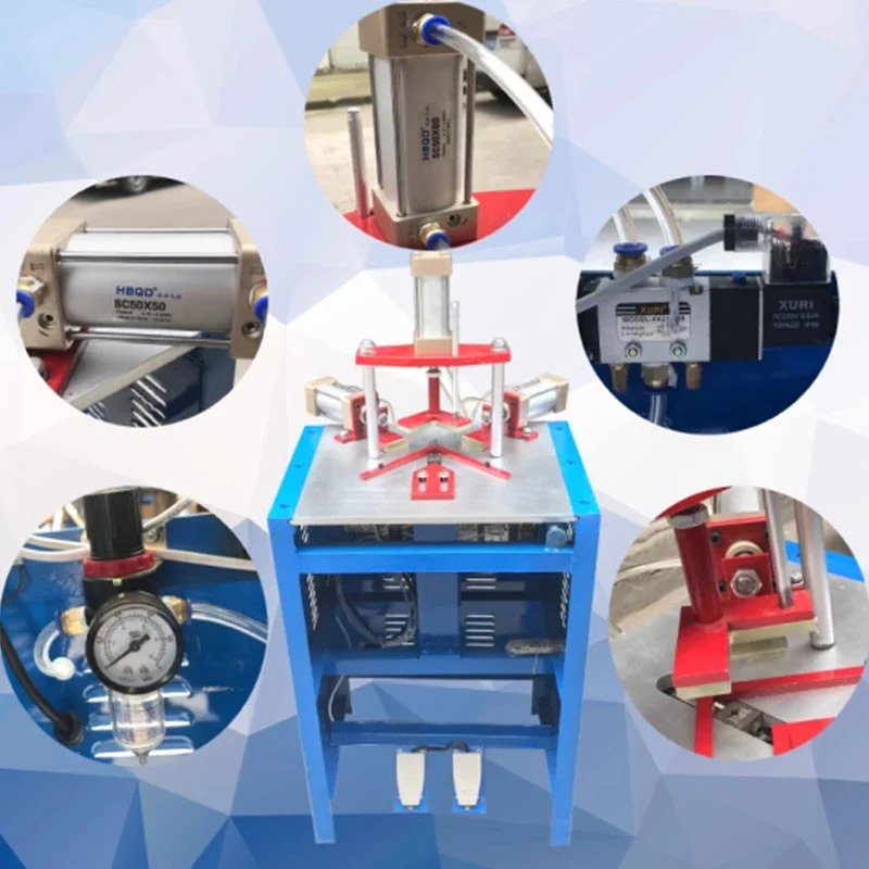 Cross-stitch Mounting Machine Enlarged Four-cylinder Angle Nailing  Photo Frame Corner Stitching Tool