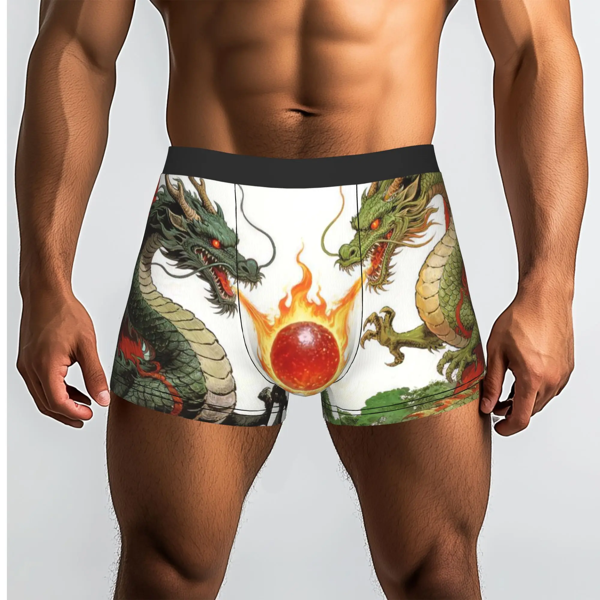 Chinese Dragon Pine Tree Traditional   Underpants Homme Panties Male Underwear Ventilate Shorts Boxer Briefs