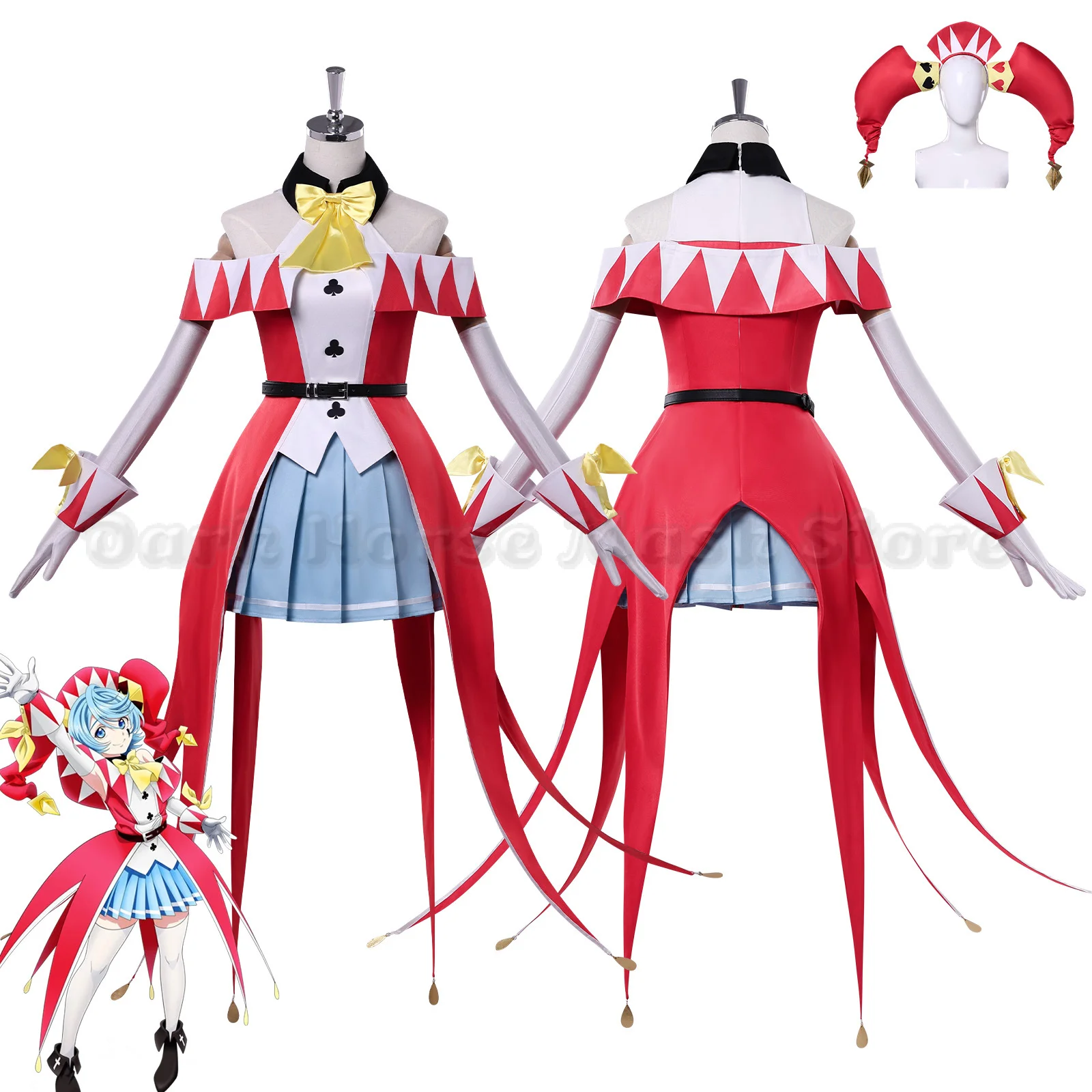 Anime Ruche Luvis Cosplay Kostüm Kleid Kopfbedeckung Der Verbannte Schwere Ritter Weiß, Wie Man Das System Spielbar Macht Halloween-Party-Anzug für Frauen