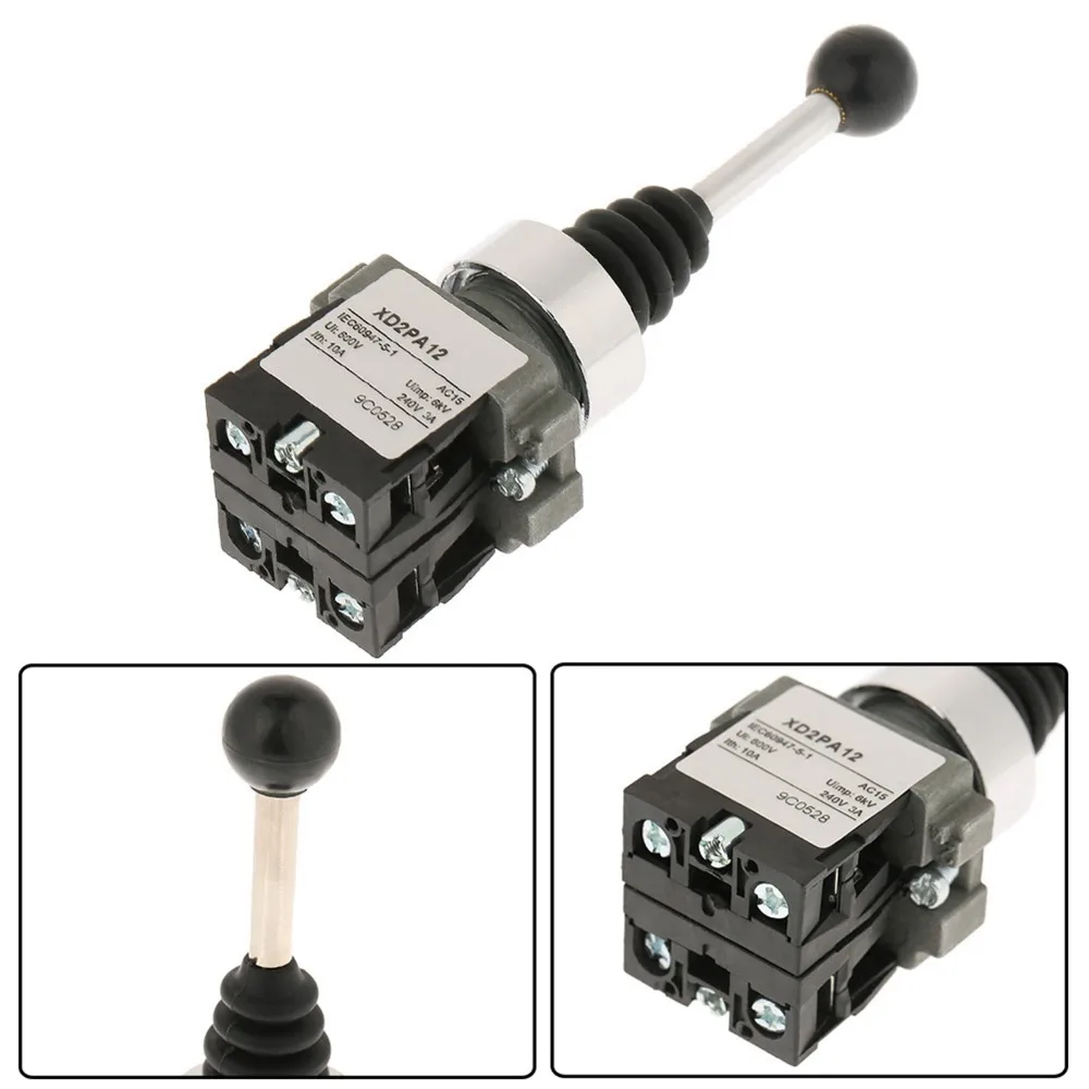 2 Position 2NO Joystick Switch Fits for XD2PA12 Locked Joystick Controller 22mm Mounting Hole Monolever Rocker Switch