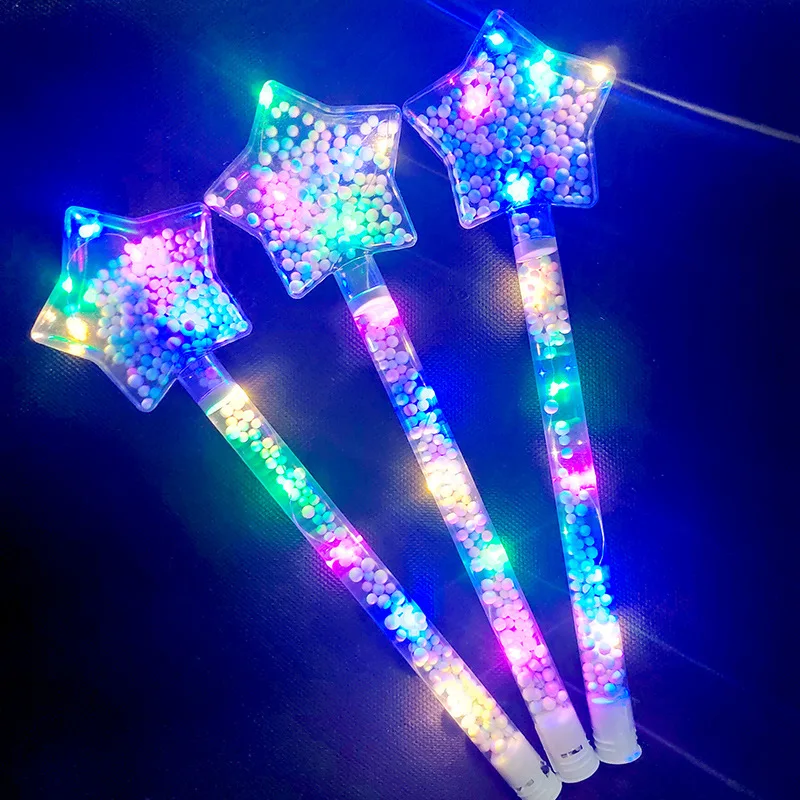Luminous Stick Princess Love Fluorescent Stick Glow In The Dark Toys Fairy Stick Girls Dress Up Props Children's Luminous Toys