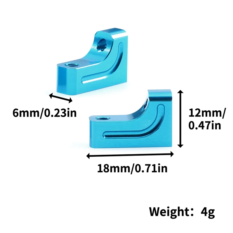 2 Stuks Metalen Servo Mount Servo Vaste Beugel Standaard Voor Tamiya Tt02 Xv01 Tb03 TT-02 XV-01 Tb-03 1/10 Rc Auto Upgrade Onderdelen