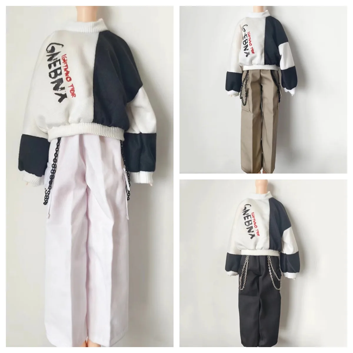 

1/3 1/4 1/6 кукольный костюм для куклы Bjd 60/45/30 см, повседневный костюм, толстовка + брюки, игрушки для девочек, нарядные аксессуары для кукол, без куклы