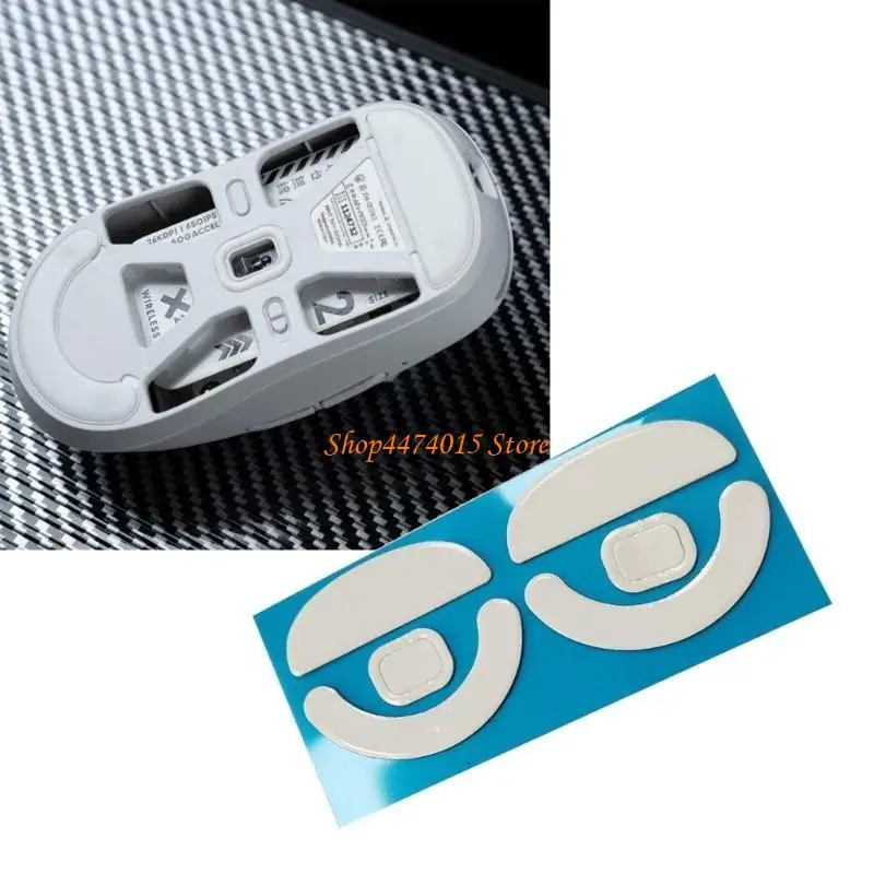 K1AA 2 مجموعات ألعاب الماوس زلاجات الماوس انزلاق القدمين Mousepad ل اللاسلك الماوس الأبيض