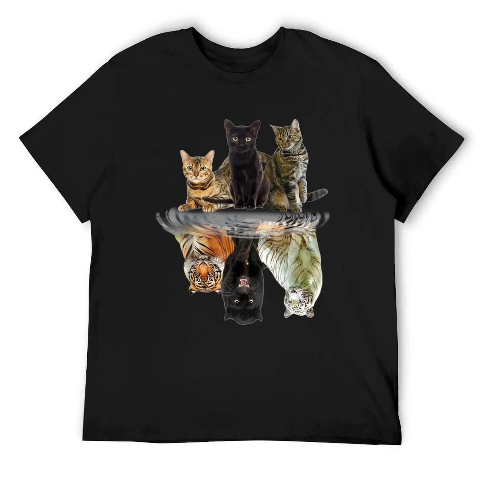 Cats Reflection Friend Cat Lovers Cut Tiger T-Shirt for a boy graphic tee shirt shirts graphic tees t shirt for men