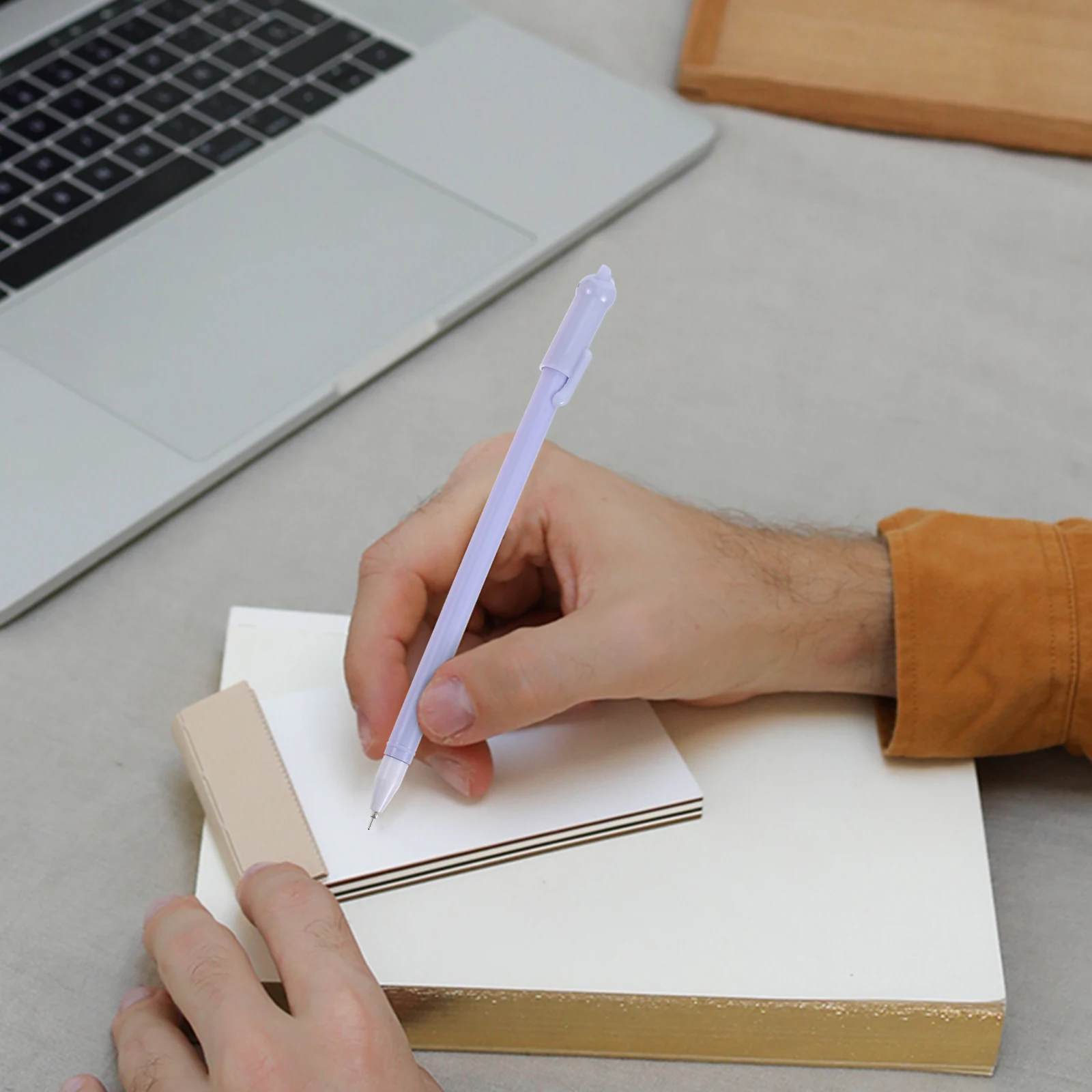 6 Pcs Creative Stationery Pen Cap Cat Gel Pens Writing Ink Cartoon Kawaii Lovely Appearance Smooth Writing Good For Notes Study