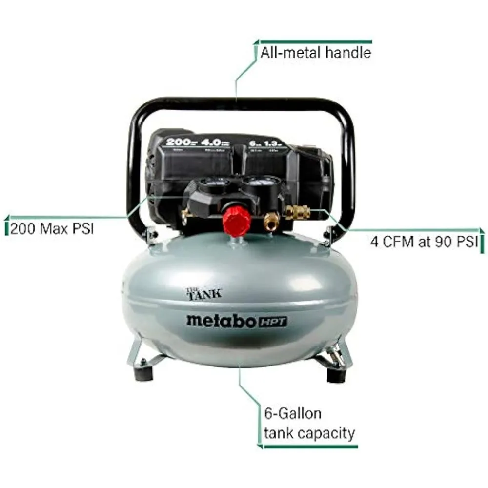 Metabo HPT Air Compressor | THE TANK™ | 200 PSI | 6 Gallon | Pancake | EC914S