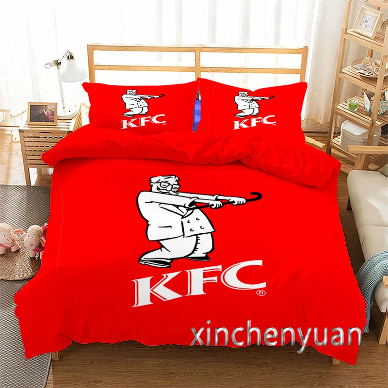 KFC 3D Printed Duvet Cover Set Twin Full Queen King Size Bedding Set Bed Linens Bedclothes for Young K90