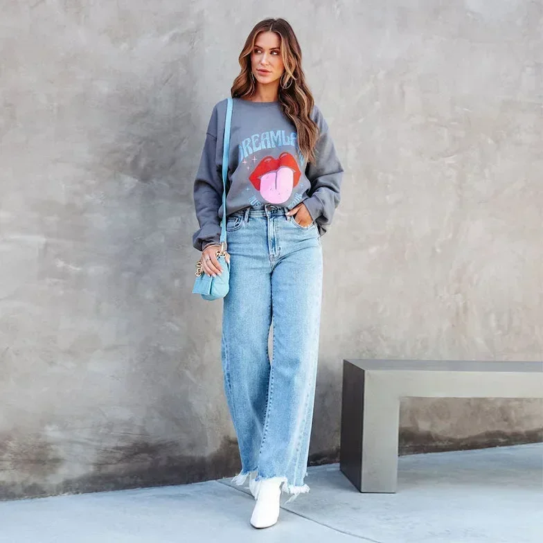 

Женские джинсовые брюки, джинсы, прямые брюки, джинсы с кисточками на молнии, свободные карманы, базовые простые, 2025, легкая эластичная, лето