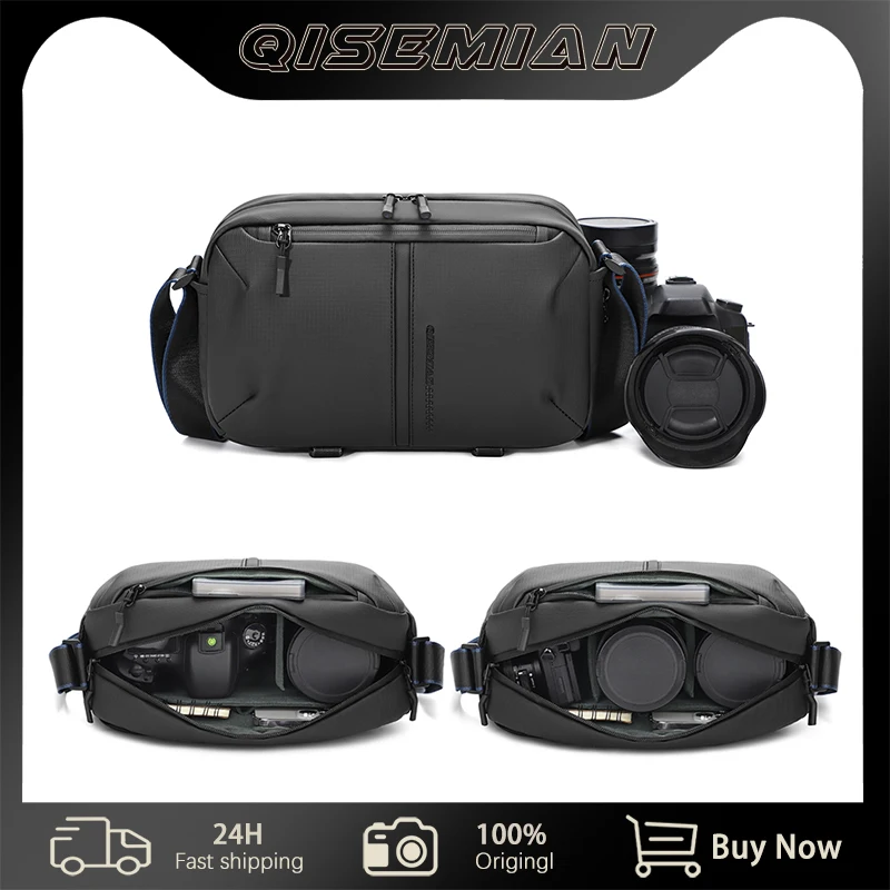 QISEMIAN  Camera Shoulder Bag for Digital Canon/Nikon/Sony/DJI Drone Lightweight Travel Photography Sling Bag Carry Pouchs