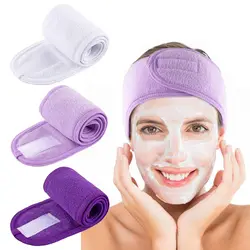 Women Adjustable Makeup Headbands Wrap Face Wash Bath Salon SPA Velcro Hairband For Women Accessories