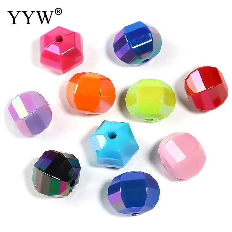 Approx 50pcs/Bag Mixed Colors 18mm Acrylic Six-Pointed Star Beads For Apparel Sewing Earring Bracelet Necklace Jewelry Making