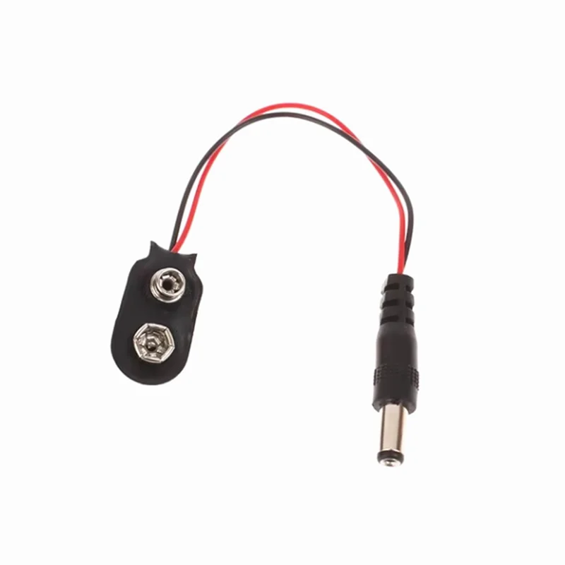 5pcs 9V Battery Snap Power Connector Cable Plug Clip Jack Adapter for 9 Volt Battery Power Connection