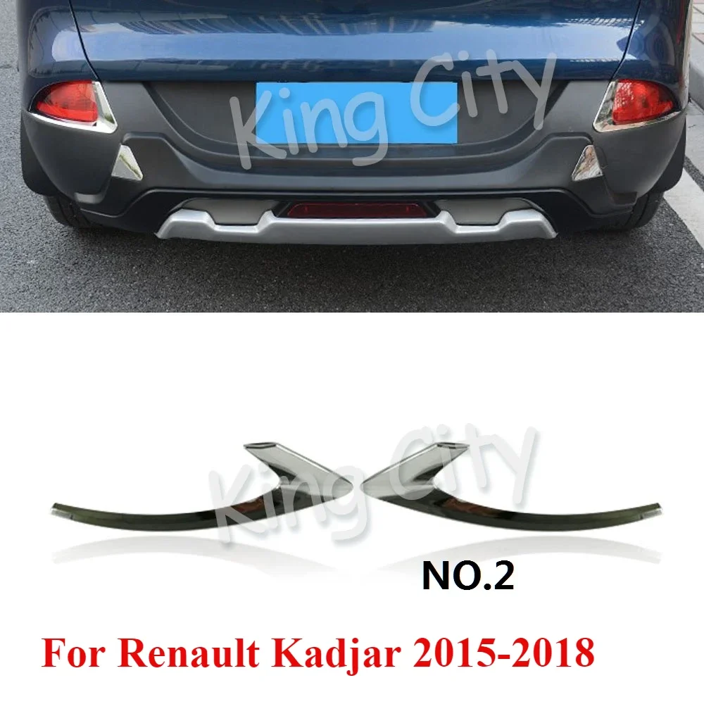 CAPQX For Renault Kadjar 15-18 ABS Chrome Car Rear Lights Cover Taillight Trim Sticker Front headlight headlamp trims sticker
