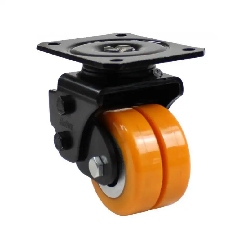 1 Pcs Packing 2 Inch Silent Caster Spring Damping Agv Universal Wheel Robot Heavy Polyurethane Wheel