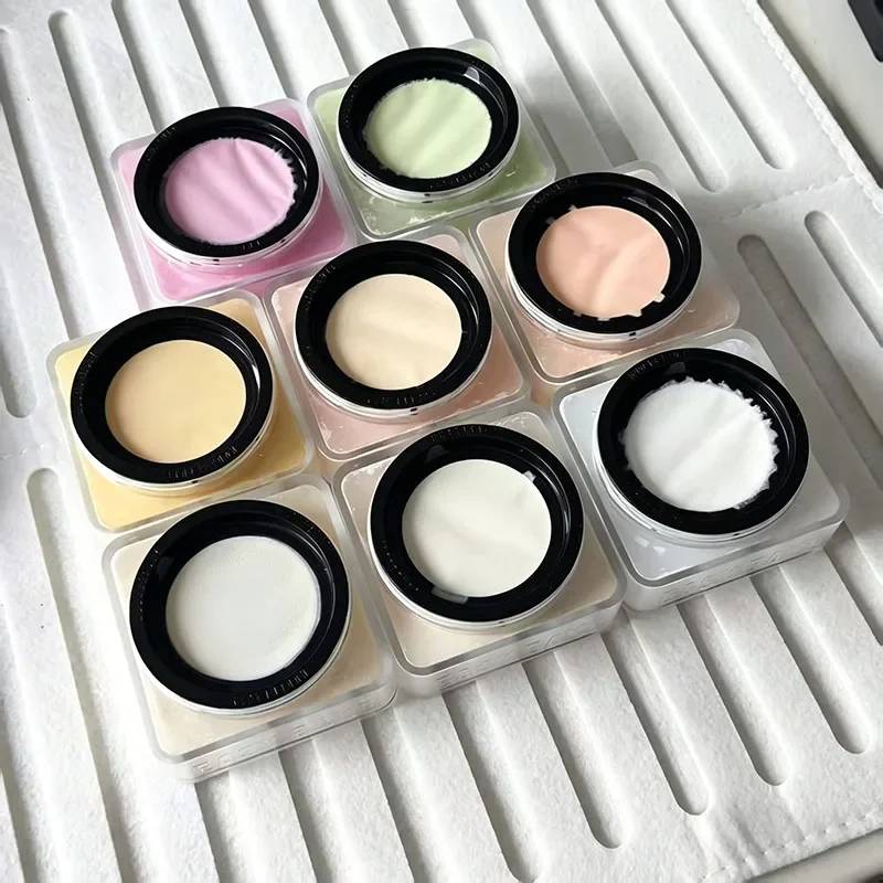 Poudre de maquillage libre, sans parfum, facile à appliquer, contrôle du sébum, fini mat, imperméable, effet color blocking, de marque tendance