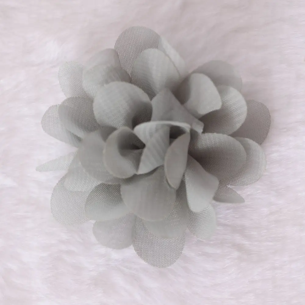5 cm Satin Mini DIY Blumen Kinder Boutique Chiffon Blumen Weihnachten Hochzeit Mädchen Haarspangen oder Keine Clips Zubehör 30 teile/los – Detail 12